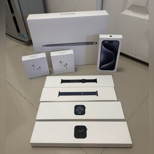 Apple EMPTY Boxes Only Lot of 8 for iPhone, AirPods, MacBook Air, Watch Band